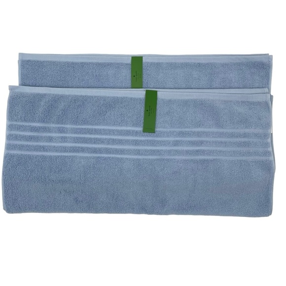 Kate Spade New York Dusty Blue Bath Towel Set of 2 NWT - Picture 2 of 9